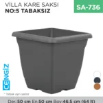 VİLLA KARE SAKSI NO:5  TABAKSIZ (64 LT)