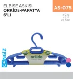 ELBİSE ASKISI ORKİDE-PAPATYA 6LI