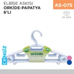 ELBİSE ASKISI ORKİDE-PAPATYA 6LI