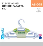 ELBİSE ASKISI ORKİDE-PAPATYA 6LI