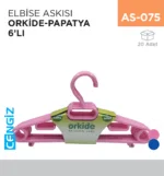 ELBİSE ASKISI ORKİDE-PAPATYA 6LI