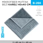MİKROFİBER MUTFAK BEZİ KARELİ 40*40 (RND 17)