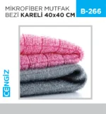 MİKROFİBER MUTFAK BEZİ KARELİ 40*40 (RND 17)