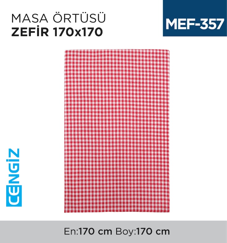 MASA ÖRTÜSÜ KUMAŞ ZEFİR 170*170 CM