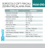 SÜRÜCÜLÜ ÇİFT FIRÇALI ZEMİN FIRÇALAMA MAKİNESI  (UTP713)