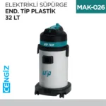 ELEKTRİKLİ SÜPÜRGE END.TİP PLASTİK 32 LT (UTP723P)