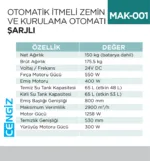 OTOMATİK İTMELİ ZEMİN VE KURULAMA OTOMATI ŞARJLI (UTP707)