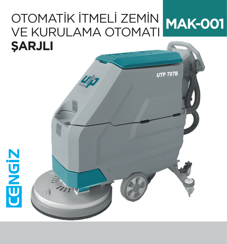 OTOMATİK İTMELİ ZEMİN VE KURULAMA OTOMATI ŞARJLI (UTP707) OTOMATİK İTMELİ ZEMİN VE KURULAMA OTOMATI ŞARJLI (UTP707)