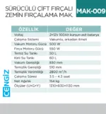 İTMELİ FIRÇALI ZEMİN FIRÇALAMA MAKİNESI  (UTP712)