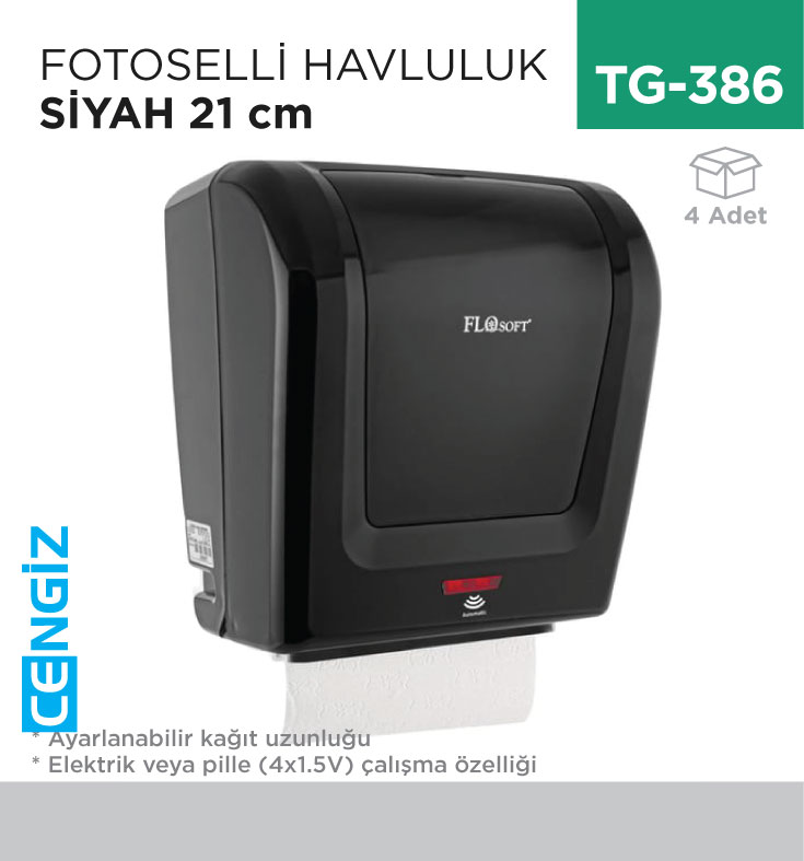 FOTOSELLİ HAVLULUK SİYAH 21 CM (F 047S)