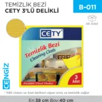 TEMİZLİK BEZİ CETY 3LÜ DELİKLİ