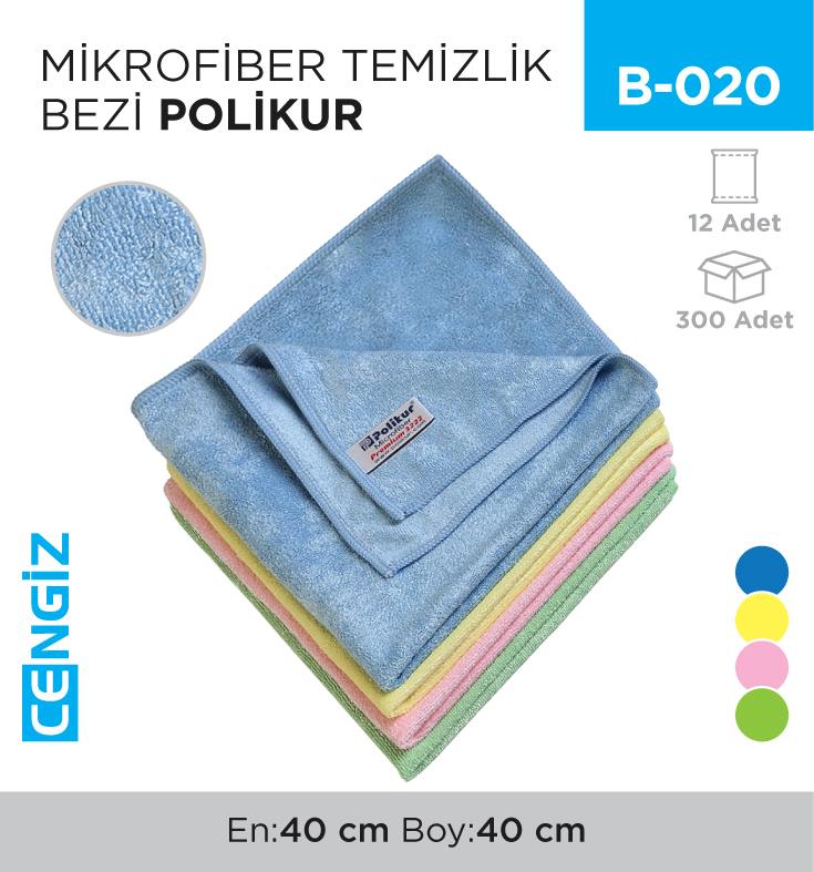 MİKROFİBER TEMİZLİK BEZİ POLİKUR (3198-3222)