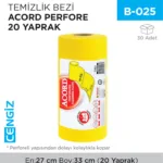 TEMİZLİK BEZİ ACORD PERFORE 20 YAPRAK (879)