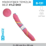 MİKROFİBER TEMİZLİK BEZİ 4LÜ EKO