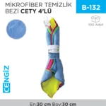 MİKROFİBER TEMİZLİK BEZİ CETY 4 LÜ (LINEX)