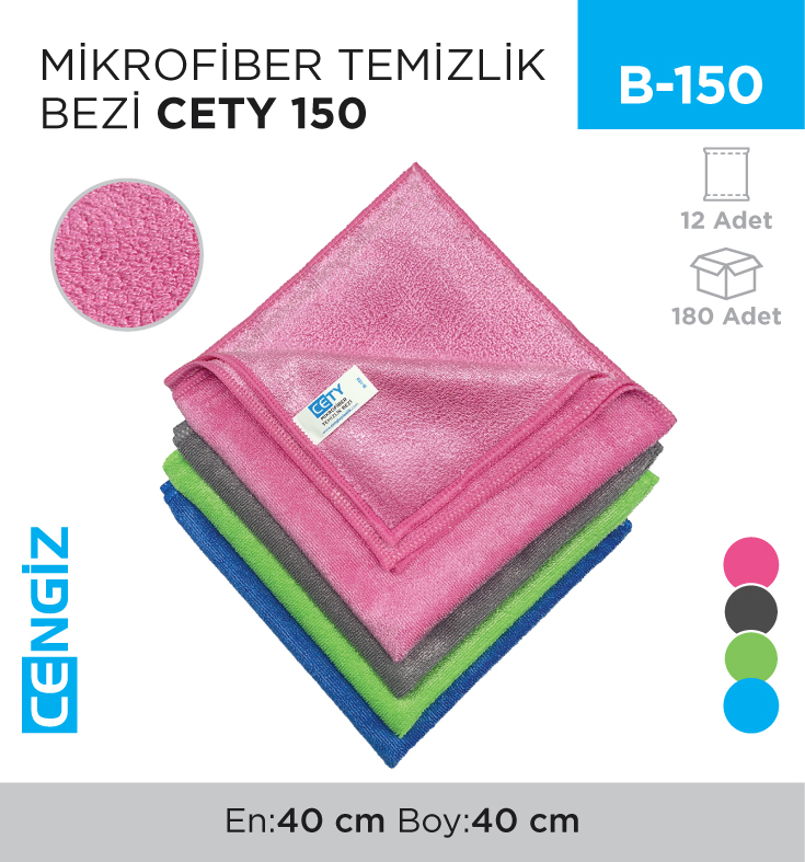 MİKROFİBER TEMİZLİK BEZİ CETY 150 (RND 13)