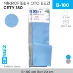 MİKROFİBER OTO BEZİ CETY 180 (50*70 CM) ( BAKLAVA DESEN )