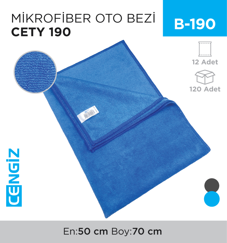 MİKROFİBER OTO BEZİ CETY 190