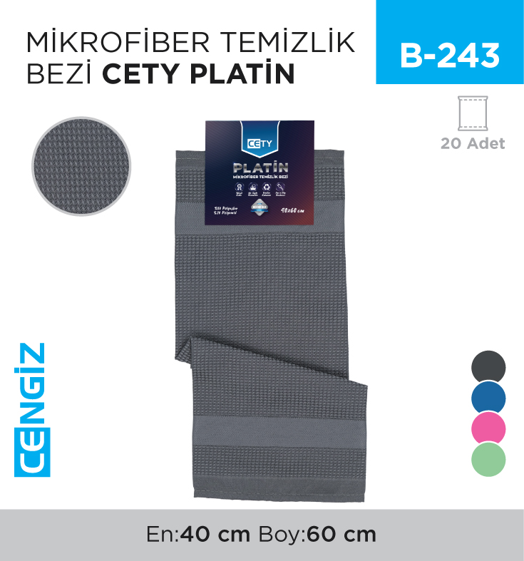 MİKROFİBER TEMİZLİK BEZİ CETY PLATİN
