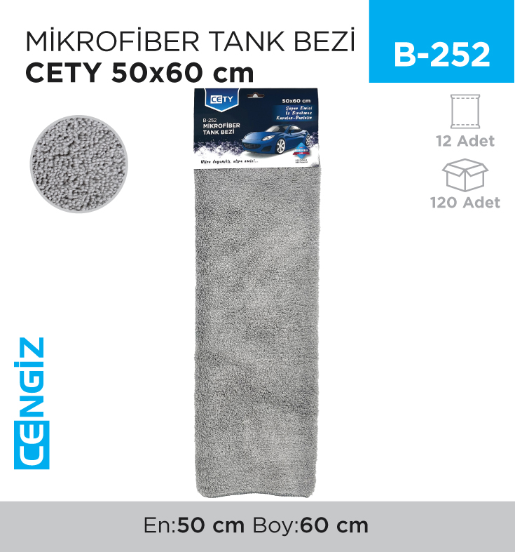 MİKROFİBER TANK BEZİ CETY 50*60 CM