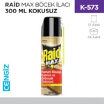 RAİD MAX  BÖCEK İLACI 300 ML KOKUSUZ (683819)