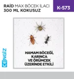 RAİD MAX  BÖCEK İLACI 300 ML KOKUSUZ (683819)