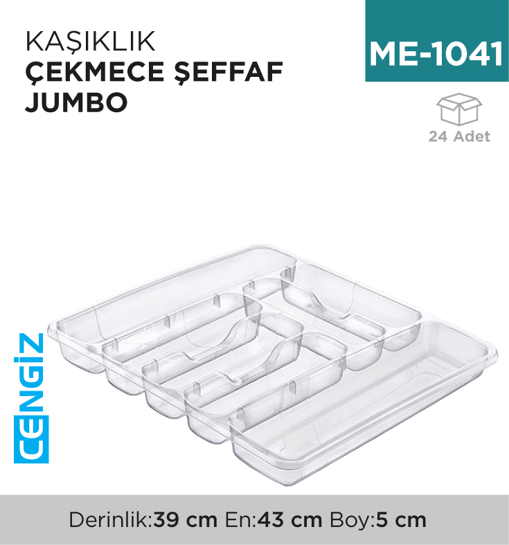 KAŞIKLIK ÇEKMECE ŞEFFAF JUMBO (E-204)