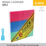 RENKLİ SÜNGER 12Lİ (185)