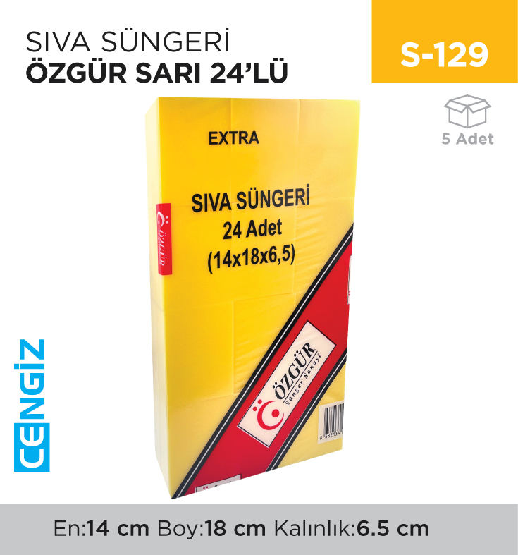SIVA SÜNGERİ ÖZGÜR SARI 24LÜ