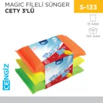 MAGİC FİLELİ SÜNGER CETY 3LÜ