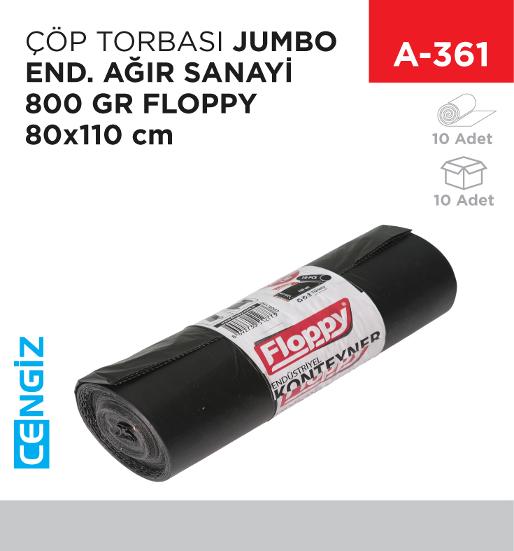 ÇÖP TORBASI JUMBO END.AĞIR SANAYİ 800 GR FLOPPY 80*110 CM