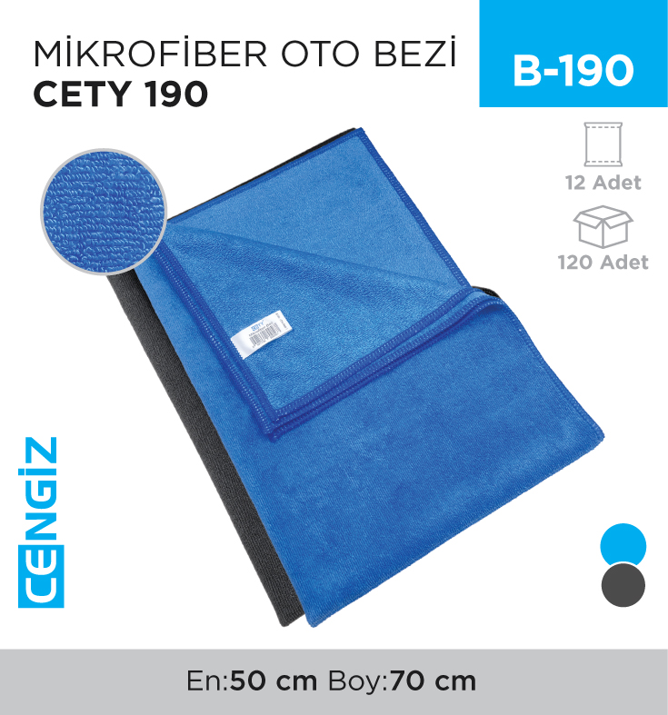 MİKROFİBER OTO BEZİ CETY 190