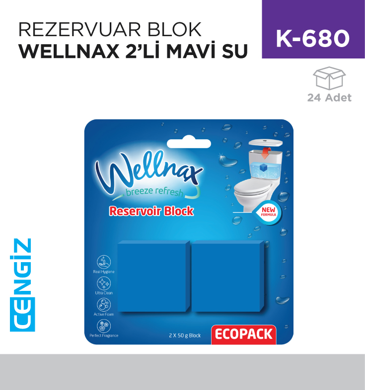 REZERVUAR BLOK WELLNAX 2Lİ MAVİ SU (BLK-931)