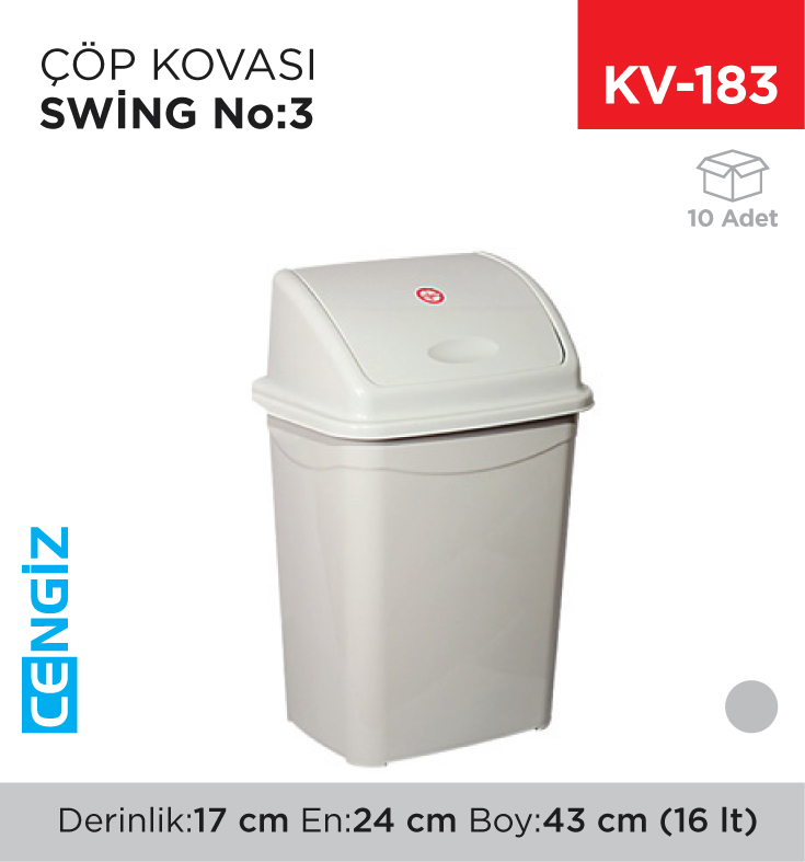 SWİNG ÇÖP KOVASI NO:3 (16 LT) (UP 118)
