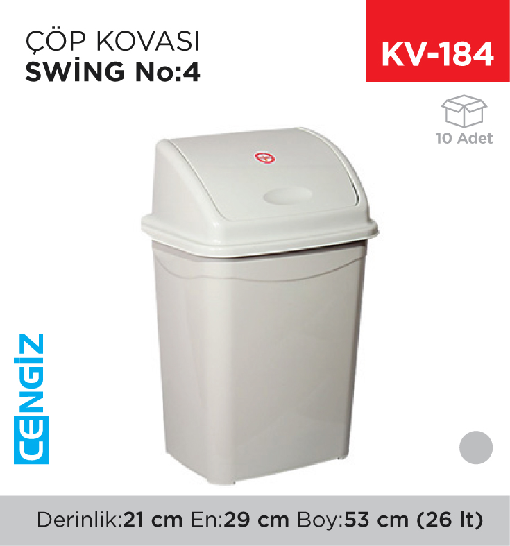 SWİNG ÇÖP KOVASI NO:4 (26 LT) (UP 120)
