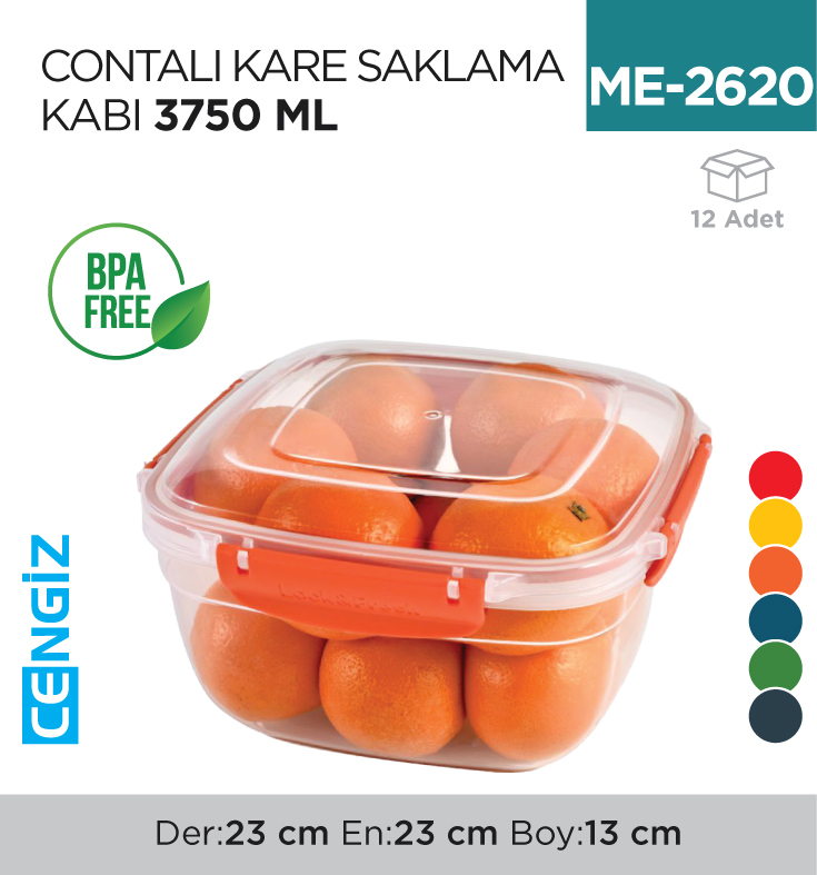 CONTALI KARE SAKLAMA KABI 3750 ML (30806)