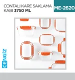 CONTALI KARE SAKLAMA KABI 3750 ML (30806)