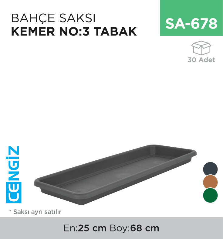 BAHÇE SAKSI KEMER NO:3 TABAK (KBS3)