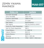 ZEMİN YIKAMA MAKİNESI  (UTP734B)