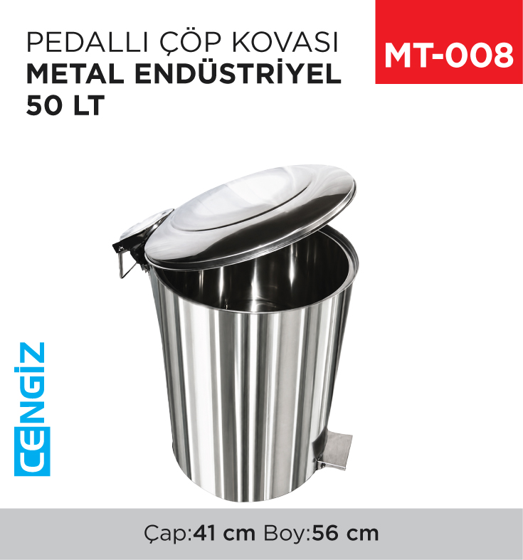 PEDALLI ÇÖP KOVASI METAL 50 LT (1008)(433)