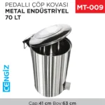PEDALLI ÇÖP KOVASI METAL 70 LT (1012)(434)