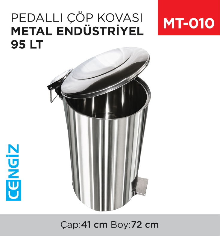 PEDALLI ÇÖP KOVASI METAL 95 LT (1070)