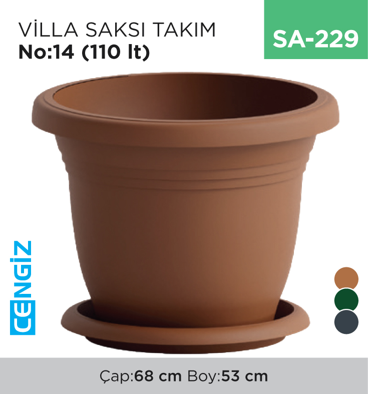 VİLLA SAKSI NO:14 TABAKSIZ (110 LT) (V514)