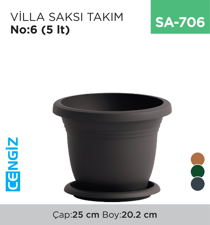 VİLLA SAKSI TAKIM NO:6  (5 LT) (V506)