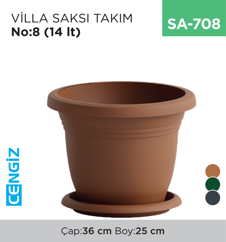 VİLLA SAKSI TAKIM NO:8  (14 LT) (V508)