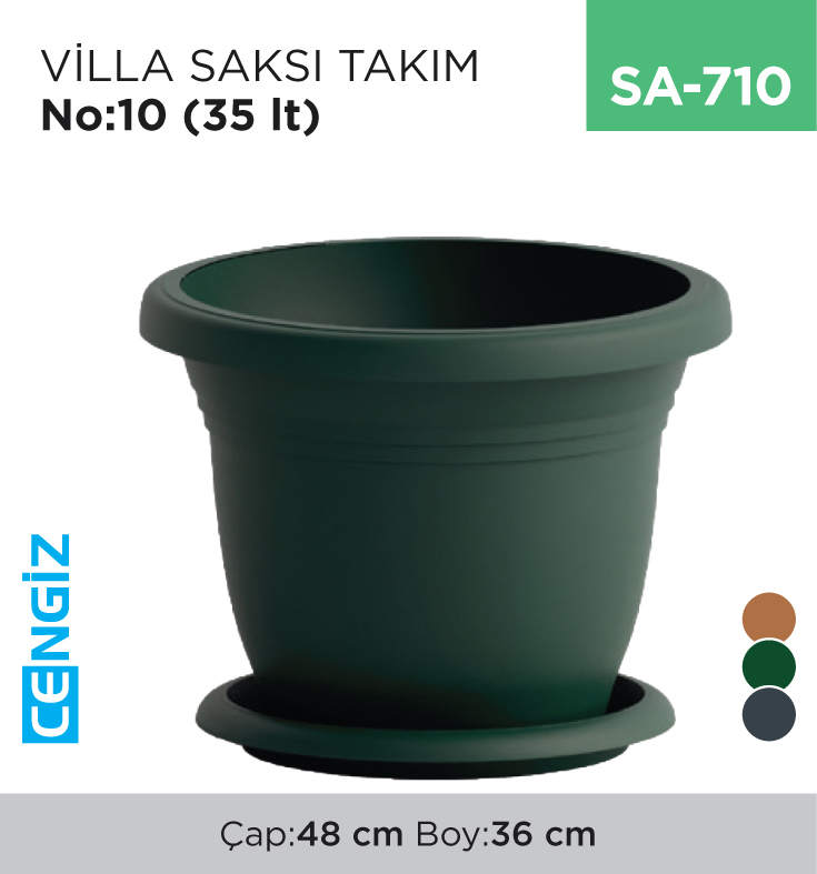 VİLLA SAKSI TAKIM  NO:10 (35 LT) (V510)