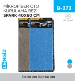 MİKROFİBER OTO KURULAMA BEZİ SPARK 40*60 (M2315)