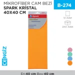 MİKROFİBER CAM BEZİ SPARK KRİSTAL 40*40 (MC5540)