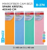 MİKROFİBER CAM BEZİ SPARK KRİSTAL 40*40 (MC5540)